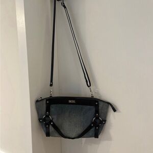 Diesel vintage denim and leather bag